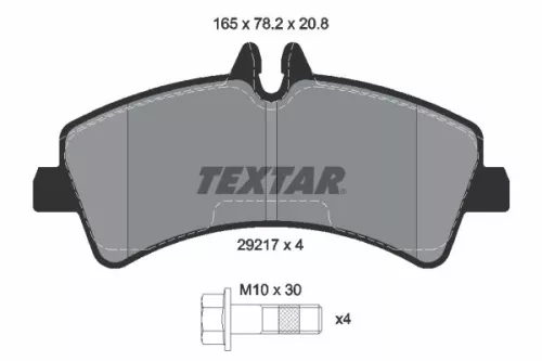 Remblokkenset, schijfrem TEXTAR 2921702)