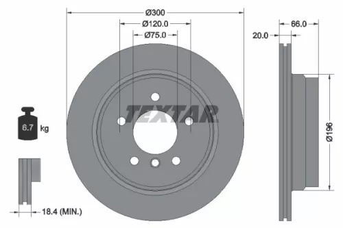 Brake Disc TEXTAR 92154903)