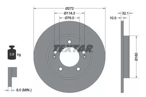 Remschijf TEXTAR 92291703)