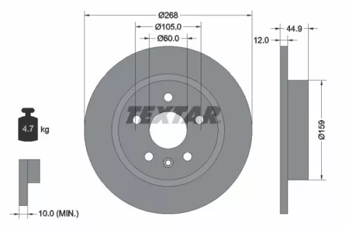 Remschijf TEXTAR 92205503)