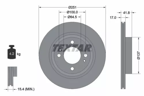 Remschijf TEXTAR 92278003)