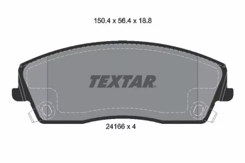 Remblokkenset, schijfrem TEXTAR 2416601)