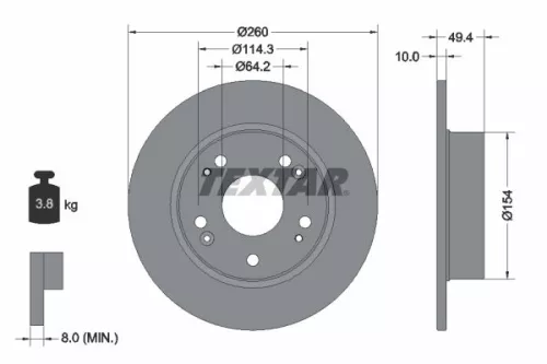 Remschijf TEXTAR 92144603)