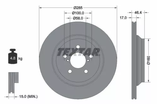 Remschijf TEXTAR 92309303)