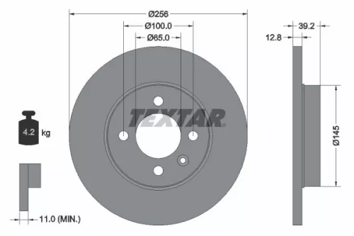 Remschijf TEXTAR 92041703)