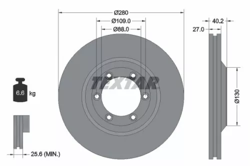 Remschijf TEXTAR 92174803)