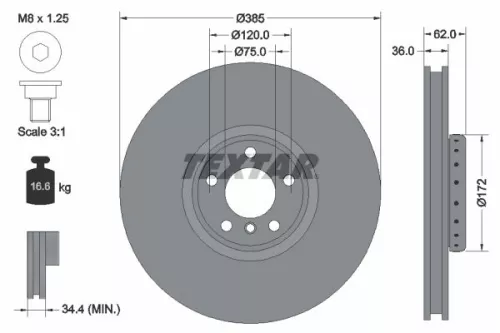Remschijf TEXTAR 92266425)