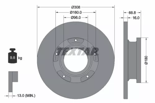 Remschijf TEXTAR 92273903)