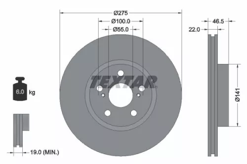 Remschijf TEXTAR 92199300)