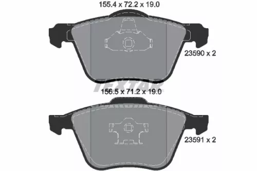 Remblokkenset, schijfrem TEXTAR 2359001)