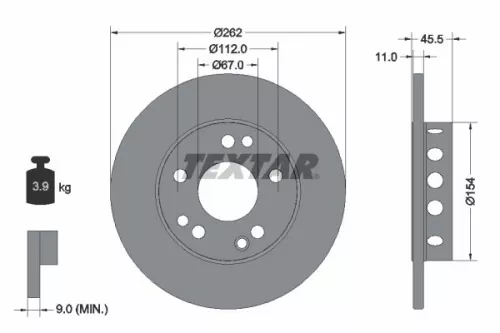 Remschijf TEXTAR 92027403)