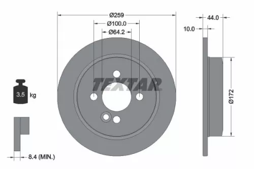Remschijf TEXTAR 92175003)