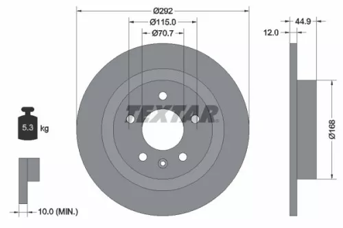 Remschijf TEXTAR 92205703)