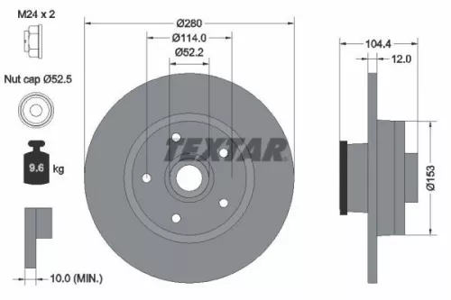 Brake Disc TEXTAR 92268903)
