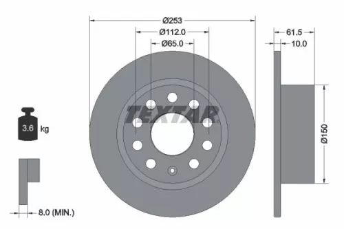 Brake Disc TEXTAR 92306603)