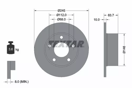 Remschijf TEXTAR 92057503)