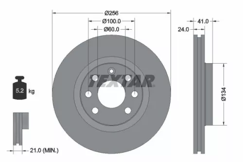Remschijf TEXTAR 92039203)