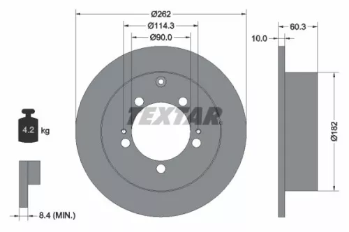 Remschijf TEXTAR 92136103)