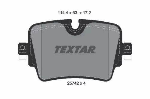 Remblokkenset, schijfrem TEXTAR 2574201)