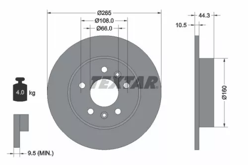 Remschijf TEXTAR 92065100)