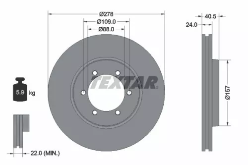 Remschijf TEXTAR 92138400)