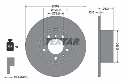 Remschijf TEXTAR 92042103)