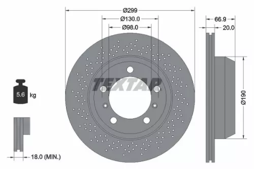 Remschijf TEXTAR 92165303)