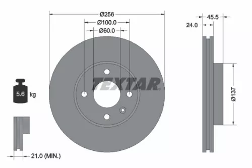 Remschijf TEXTAR 92241400)