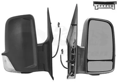 Exterior Mirror VAN WEZEL 3077828)