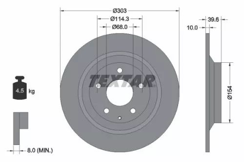 Remschijf TEXTAR 92242703)