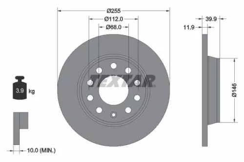Remschijf TEXTAR 92106303)