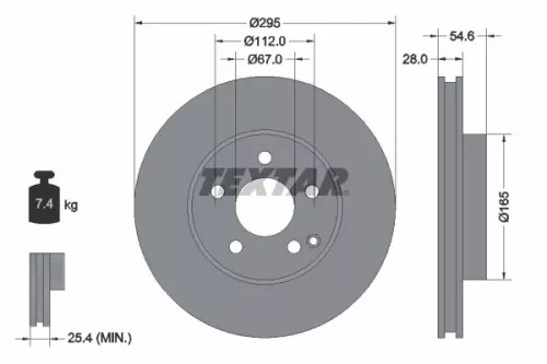 Remschijf TEXTAR 92115105)