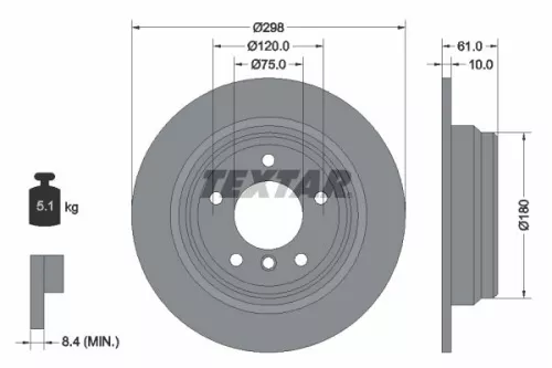 Remschijf TEXTAR 92076603)