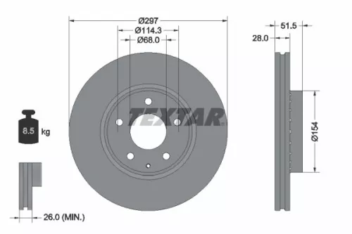 Remschijf TEXTAR 92295003)