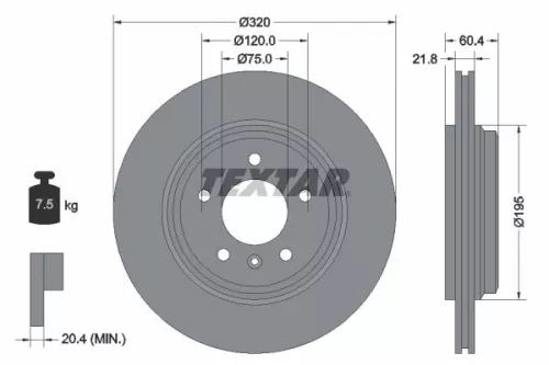 Remschijf TEXTAR 92107003)