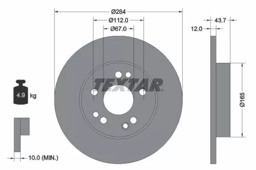 Remschijf TEXTAR 92031803)
