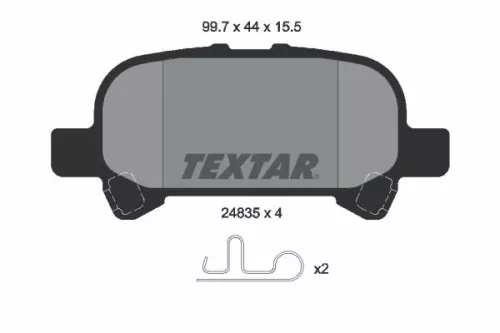 Remblokkenset, schijfrem TEXTAR 2483501)