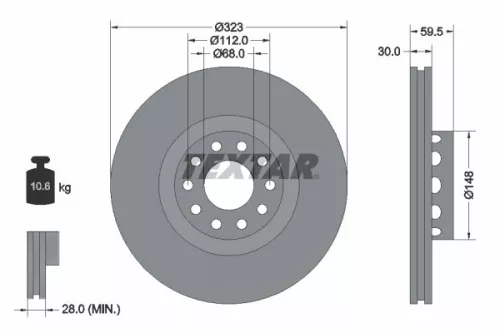 Remschijf TEXTAR 92098305)