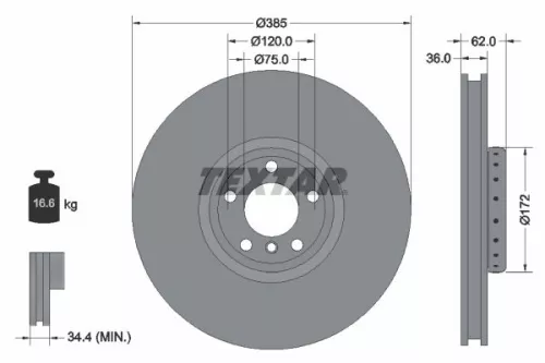 Remschijf TEXTAR 92266525)