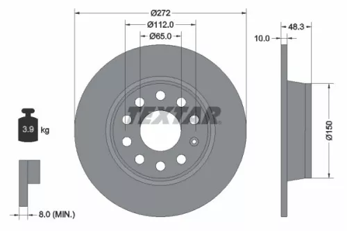 Brake Disc TEXTAR 92224903)