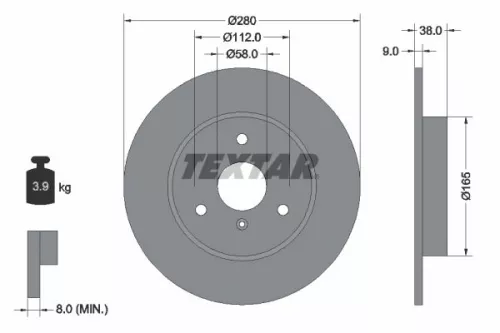 Remschijf TEXTAR 92097603)