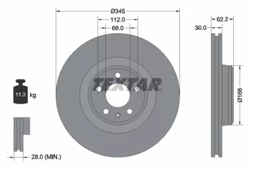 Remschijf TEXTAR 92294305)