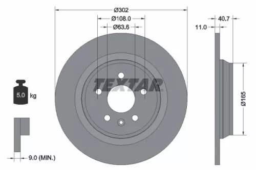 Remschijf TEXTAR 92162903)