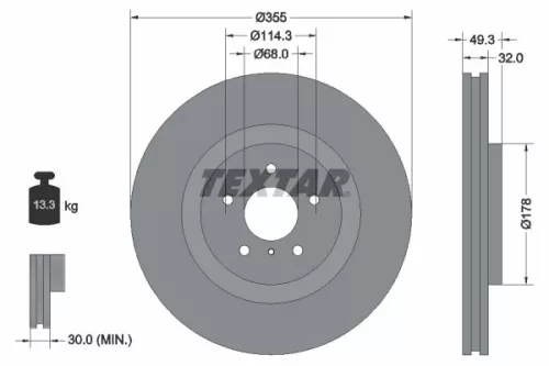 Remschijf TEXTAR 92199105)