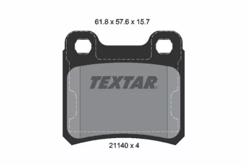 Brake Pad Set, disc brake TEXTAR 2114001)