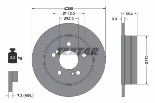 Remschijf TEXTAR 92059503)