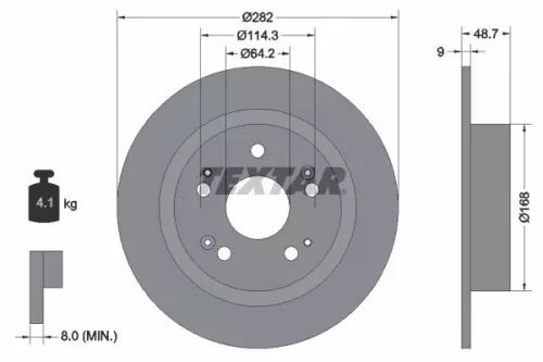 Remschijf TEXTAR 92204300)