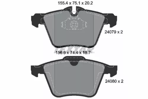 Remblokkenset, schijfrem TEXTAR 2407903)