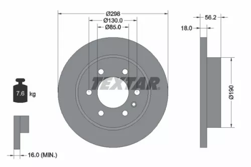 Remschijf TEXTAR 92301003)