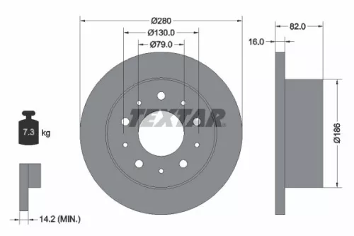 Brake Disc TEXTAR 92116203)